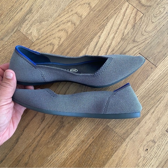 Rothy’s THE POINT flat grey size 9.5 - Picture 6 of 15